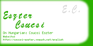 eszter csucsi business card